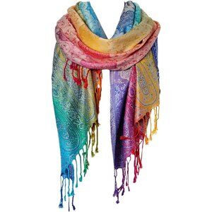 Women's Yellow Luxury Silk Satin Scarf Shawl Wrap Elegant and Stylish Accessory